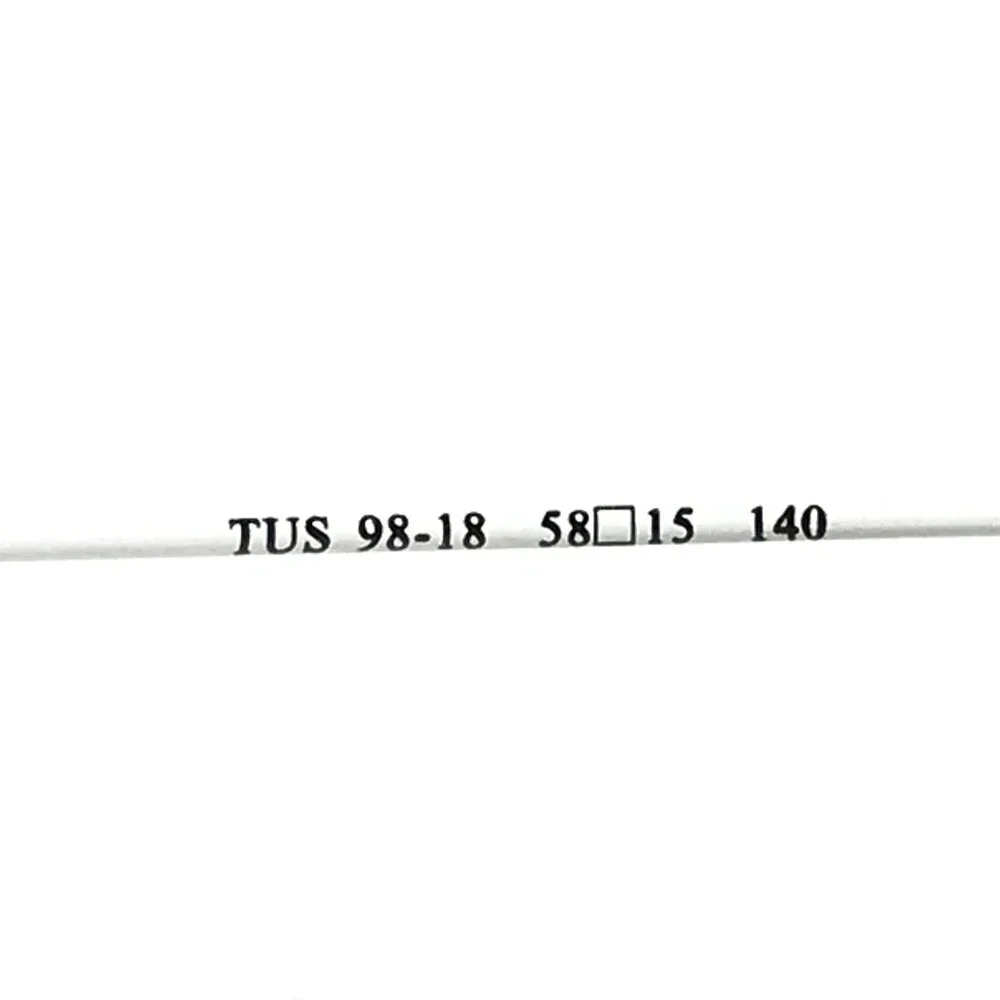 Tuscany Sunglasses TUS 98-18 White Round Frames with Black Lenses 58-15-140